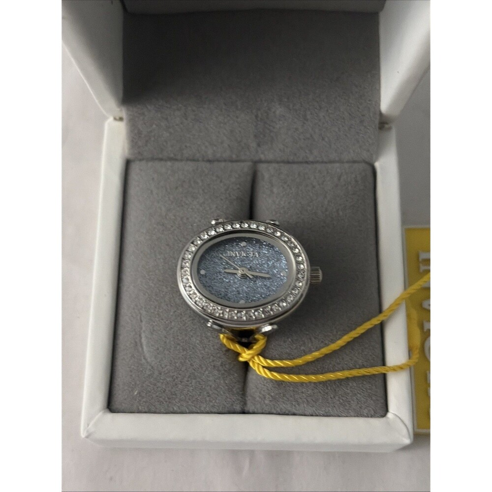 Invicta Mini Angel Women's adjustable Ring Watch - 24mm, Silver blueDial (49596)